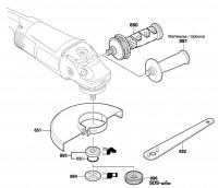 Bosch 3 601 H55 101 Gws 26-180 Jh Angle Grinder 230 V / Eu Spare Parts